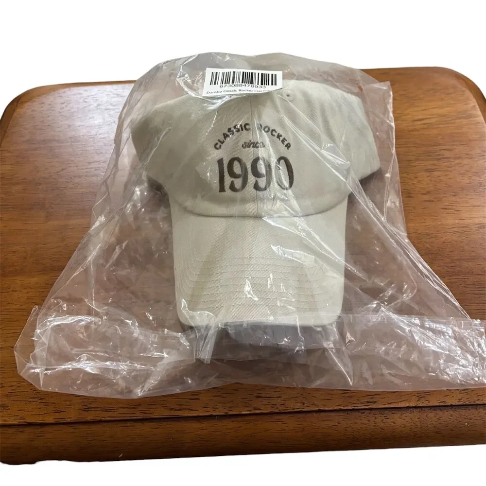 Dansko Classic Rocker Hat Natural Beige 100% Cotton New NWT
